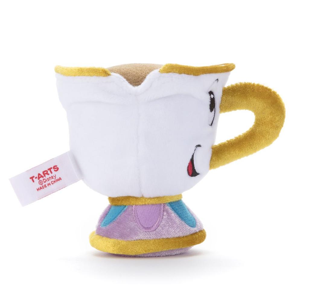 Disney Character Beans Collection Beauty and the Beast Chip Plush Toy, Approximately 9cm Tall
