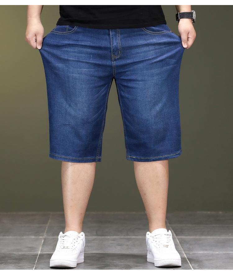 Short en Denim délavé bleu pour homme, fin, décontracté, polyvalent, ample, grande taille, droit, nouvelle collection printemps et été