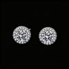 Douyin Trendy High-Carbon Diamond Silver-Plated Round Earrings for Women