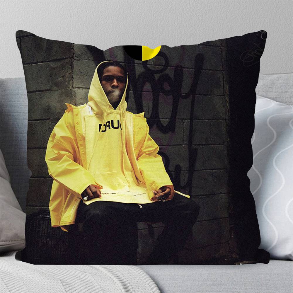 Rapper A-ASAP R-Rocky Pillow Case Square Pillow Bedroom Sofa Leisure Comfort Cushion Car Living Room Home Decoration