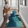 3D Water Stream Carpet Mat Rug Home Decoration Clear Blue Rock Illusion Pattern Floor Mat for Corridor Decor Rugs for Bedroom
