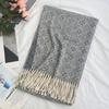 Winter Scarf for Women High End Fashion Houndstooth Shawl  Long Tassel Imitation Cashmere Men's Warm Scarf