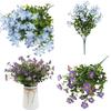 Multicolor Simulation Flower Silk Petals Faux Flower  Desktop Ornament