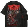 Bloodborne for Anime & Game Fans All-Season Washed T-Shirt, Stylish Personalized Clothing, Plus Size Streetwear Casual Short Sleeve Tee Tops