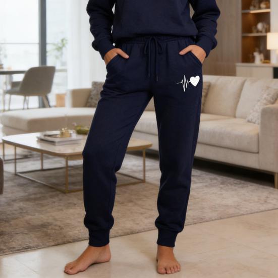 Women Jogging Pants Elastic Drawstring Waist Solid Color Sport Trousers with Pockets Exercise Gym Pants Streetwear