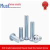 10.9 Grade Galvanized Pan & Socket Head Cap Screws, Round Head, M3-M12