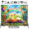 Rainbow Book & Pencil Photo Booth Backdrop, First Day of School Party Decor