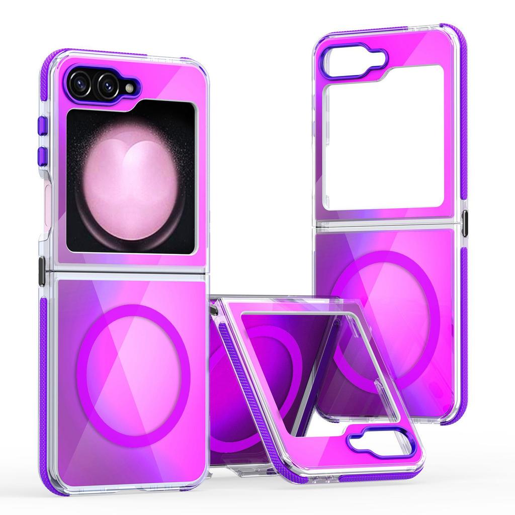 Vhodné pro Samsung Skládací Z FLIP 4 5 6 7 Nahoru a Dolů Gradientní Chameleonské Špičkové Barevné Pouzdro