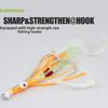 2 Pcs Per Bag Soft Squid Skirt Hooks Glow In The Dark Assist Hooks Slow Jigging Fishing