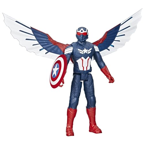 Hasbro Marvel Studios Captain America: Brave New World, Titan Hero Series, 12-inch (30cm) Deluxe Captain America Action Figure, Superhero Toy, Ages 4