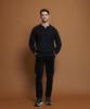 PANICALE Black Regular Fit Triangle Corduroy Pants (Type A)