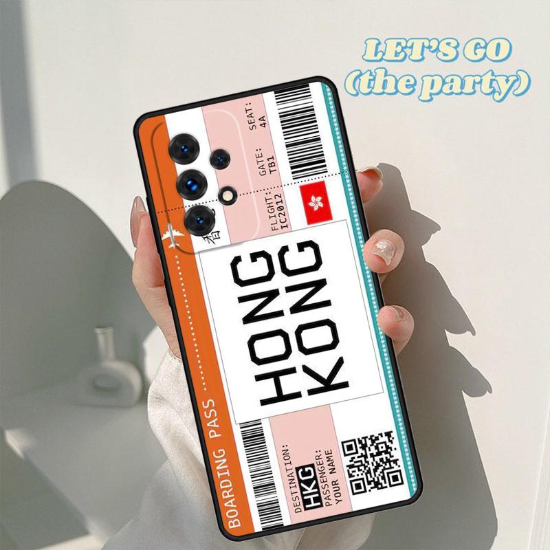 BOARDING PASS phone case For Samsung Galaxy A42 A31 A40 A51 A71 A32 A80 A91 A52 A72 A73 A20e A21S A50 A70 A11 A12 Cover