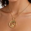 Infinity Heart Gold Color Necklace For Women Elegant Elephant Tree Pendant Rose Flower Stainless Steel Chain Jewelry Birthday