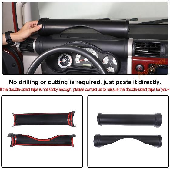 Aunginsy Car Center Console Dashboard Panel Trim Cover Fit for Toyot@a FJ Cruiser 2007-2021 Car Dashboard Dial Panel Cylindrical Trim Frame Dial