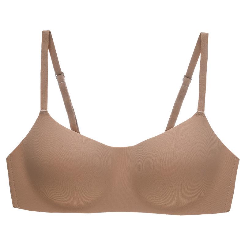 Women's Seamless Half-Cup Push-Up Bra - Smooth, Comfortable, Thin, Wire-Free, Anti-Sagging, Small Bust Support, Summer Design.
