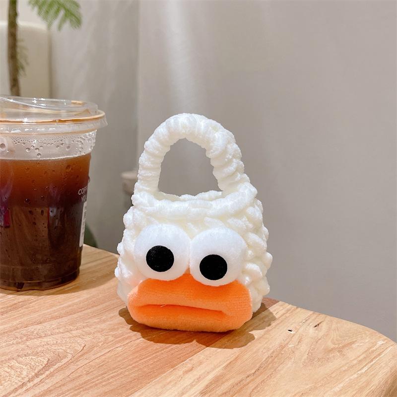 Plush three-dimensional duck for Apple AirPods Pro1/1/1 generation wireless bluetooth headset case knitting