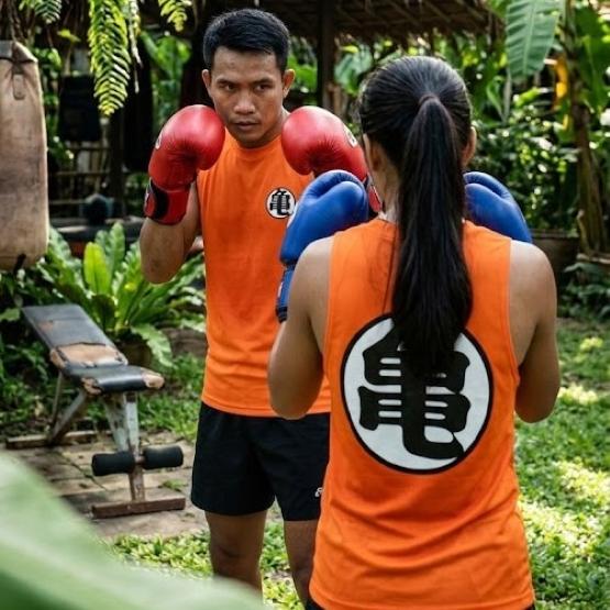 Goku Saiyan Top Tank Mouwloos Kickboksen Muay Thai MMA Mixed Martial Art Sport 3D Print Vintage Training UV Bescherming Sneldrogend Unisex Ronde Hals