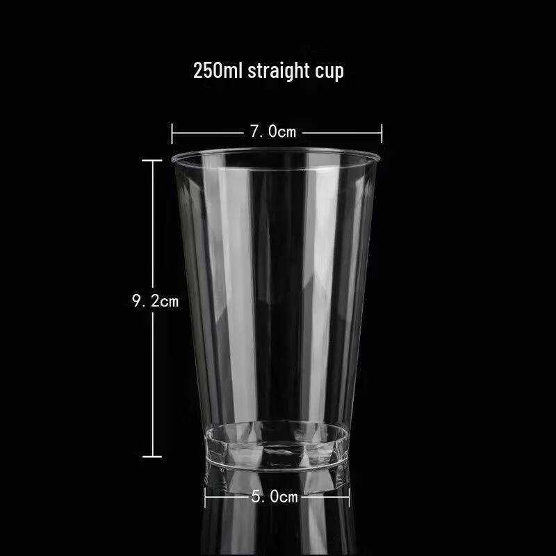 LionSearch 8oz Hard Clear Plastic Cups (50-Pack)