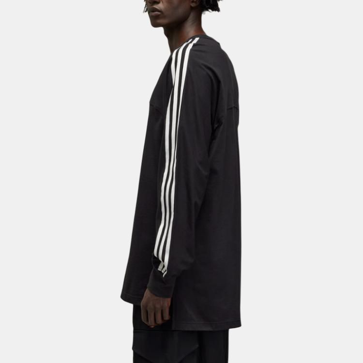 Y-3 3 Stripes Long-Sleeve Tee Black Men Tops JN4987