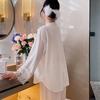 Golden Velvet Pajamas for Women Thin Long-sleeved Lace Printed Pajamas for Women Spring and Autumn Sweet Home Wear Pajamas