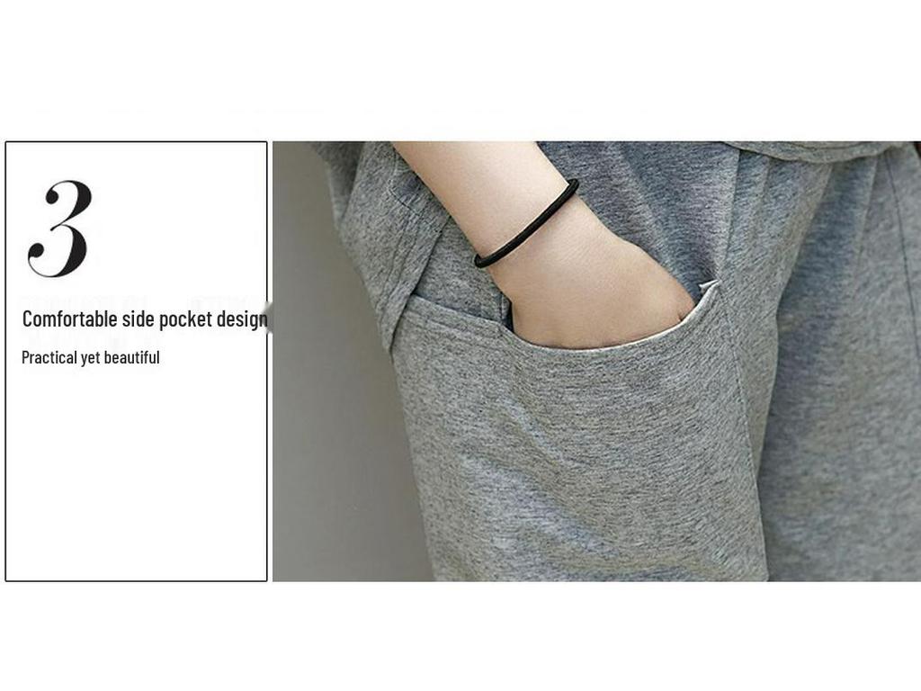 2025 Summer Fashion Casual Women's Two-Piece Set: Loose Short Sleeve Top & Seven-Point Pants