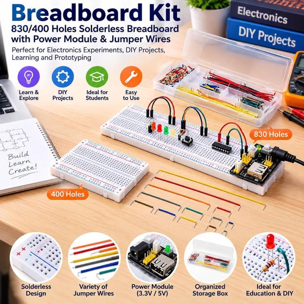Flexible Wire Solderless Wire Kit Multicolored Breadboard Wires Kit Jumper Cable Wires Electronics