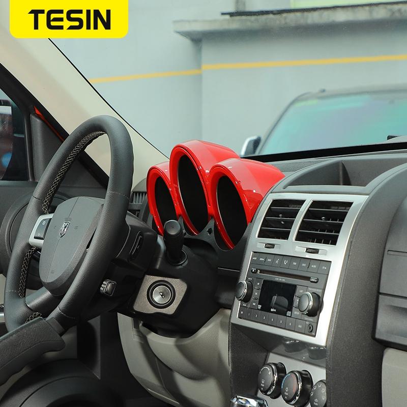 TESIN Car Decoration Sticker Accessories For Dodge Nitro 2007-2012 Dashboard Decorative Frame Cover For Dodge Nitro