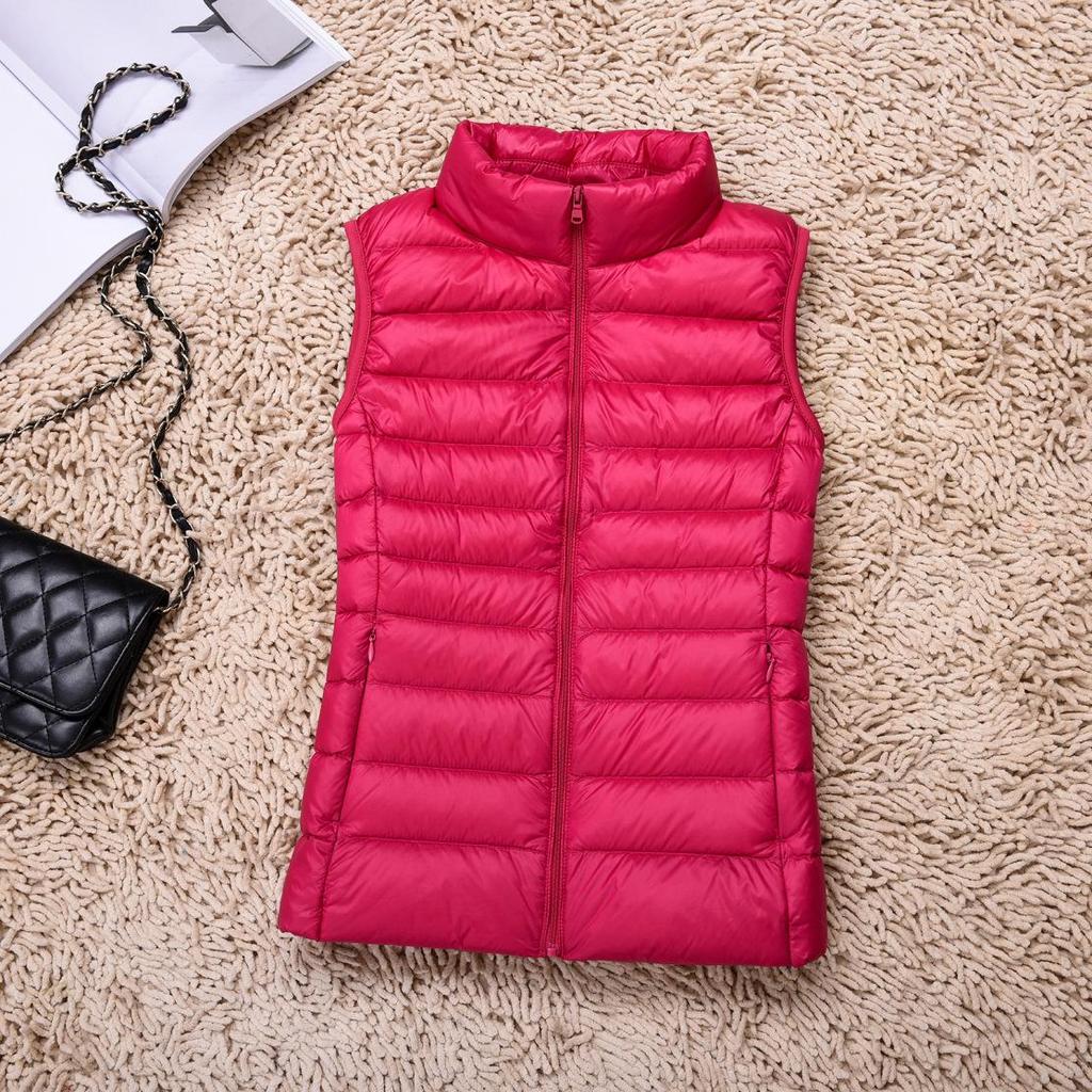 2025 Women's Lightweight Sleeveless Vest - Warm Short Down Jacket for Autumn/Winter.