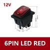 1/5/20PCS 3 Position 6 Pins KCD4 Waterproof Switch ON-OFF-ON Rocker Switch 12V Power Switch self-Locking 16A 250VAC 20A125VAC