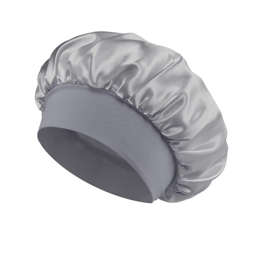 European and American Fashionable Women's Sleep Cap, High Elasticity Cap, Postpartum Hair Care Cap, Satin Wide Edge Sleep Cap