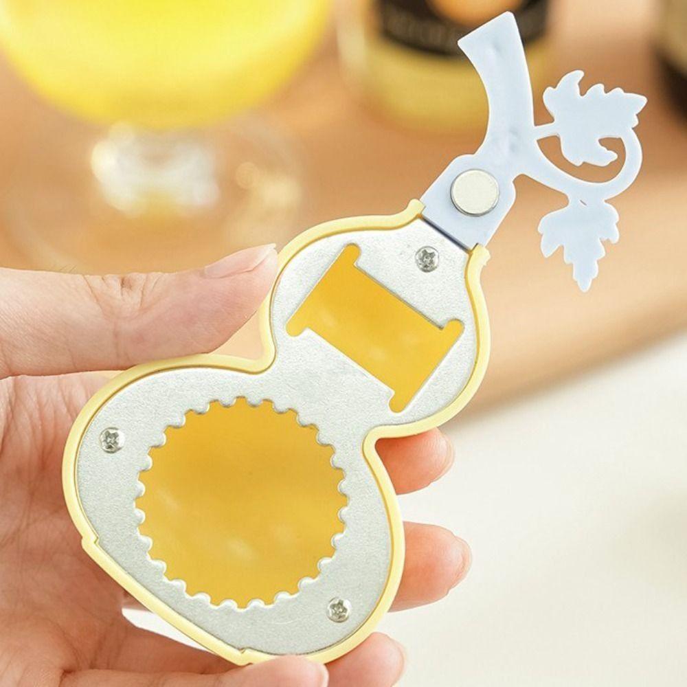 4pcs Magnetic Water Bottle Opener Rust-proof Fridge Magnets Gourd Bottle Opener  Kitchen