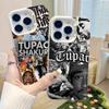 Rapper 2Pac Zpěvák Tupac Kryt Pro iPhone 17Air 16 15 14 13 12 11 Pro Max X XS XR Plus Barevný Stříbrný Obal na telefon