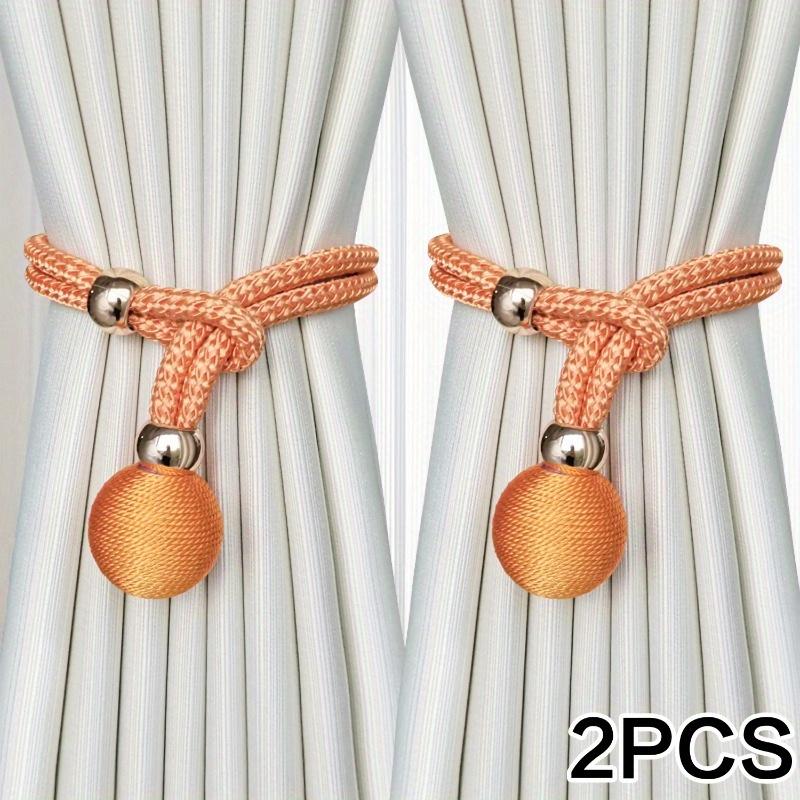 2Pcs Adjustable French Ball Curtain Tiebacks, Convenient Draped Tiebacks Decorative Curtain Fixer Curtain Tiebacks