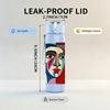 1PC Picasso Style Abstract Lady Print 750ml Color Plastic Sports Water Bottle Leakproof Flip Straw Lid Suitable for Sports Office Home Use