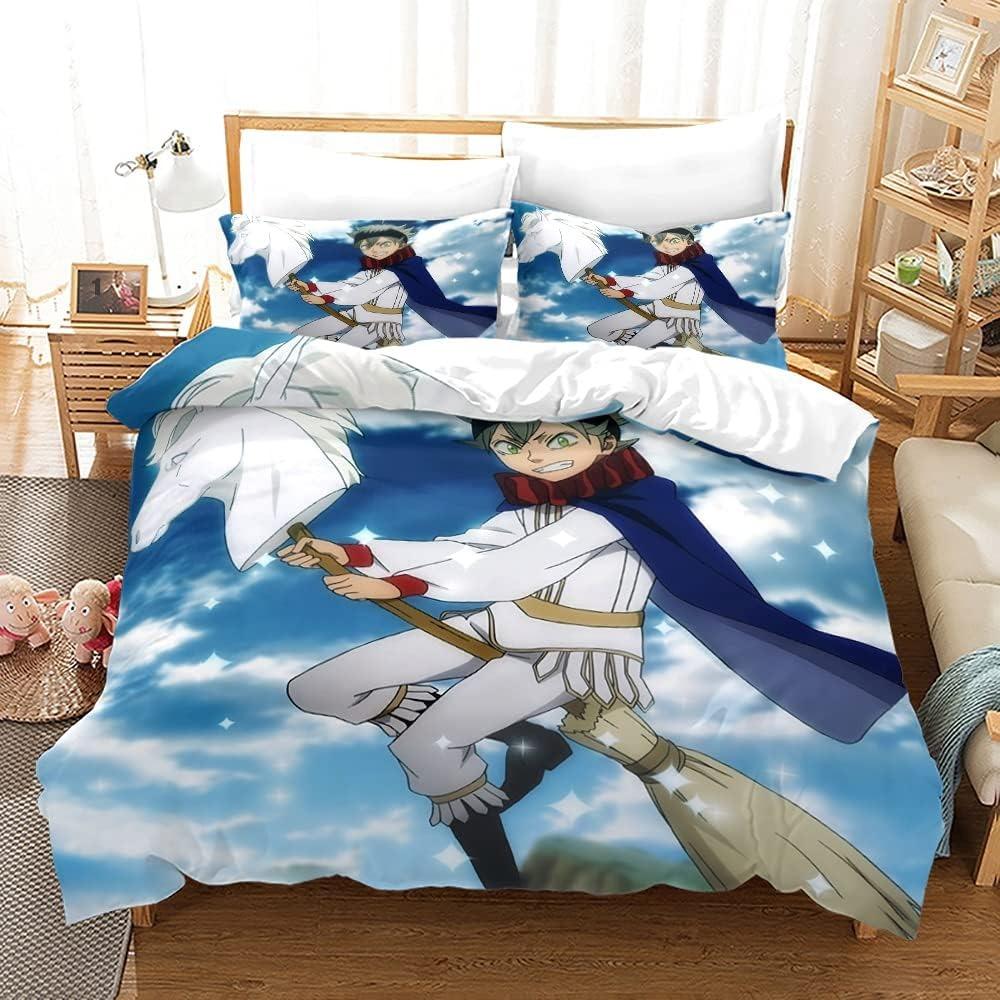 3D Printed Black Clover Asta Duvet Cover Pillowcase Bedding Set Single/Twin/Full/Queen Size Boys Girls Adults Bedroom Decor