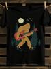 Sasquatch Guitar T-Shirt Mens Tshirt Womens Tshirts with Letters Print Short Sleeves T-Shirt Casual Street Tee Shirt Top
