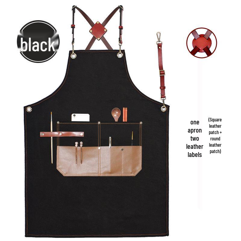 Custom Logo Barber Denim Apron for Hairdressers, Stylists, Artists, and Students