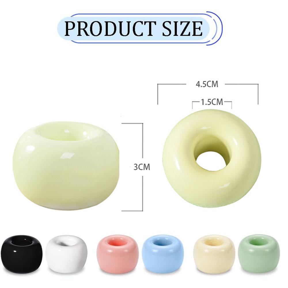 Mini Porte-Brosses à Dents en Céramique Pour Organisateurs de Plan de Travail de Salle de Bain | Supports de Brosse à Dents Compacts Hygiéniques Base
