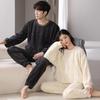 Luddig Långärmad Loungewear för Män och Matchande Par Topp och Byxor Rund Varm och Perfekt som en Julklapp för Höst och Vinter D.IIZOO