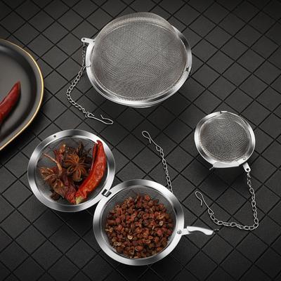 Kulka do zaparzania herbaty ze stali nierdzewnej Sitko do herbaty liściastej Ziół Przypraw Doprawiania Zupy Gorący Kociołek Kulka do solanki Wielokrotnego użytku Odporna na rdzę Filtr