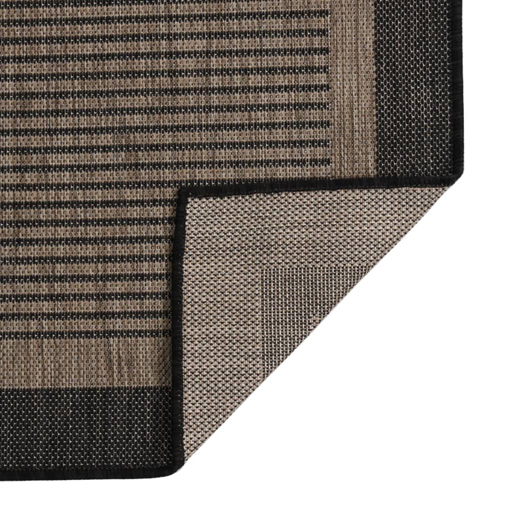 Flatweave Outdoor Rug, 200X280 Cm, Dark Brown