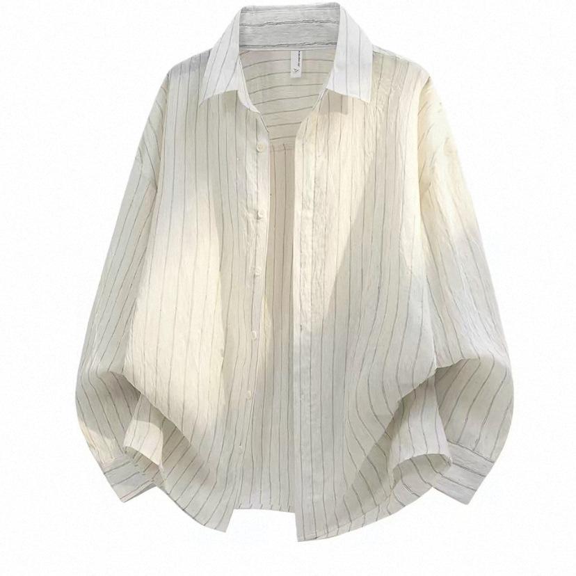 French striped sunscreen shirt women's 1116 new cotton design cardigan shirt summer loose top jacket