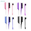 3-Piece Hair Styling Tool Set - Rat Tail Comb + Edge Brush + Sectioning Brush for Salon/DIY Hairstyling