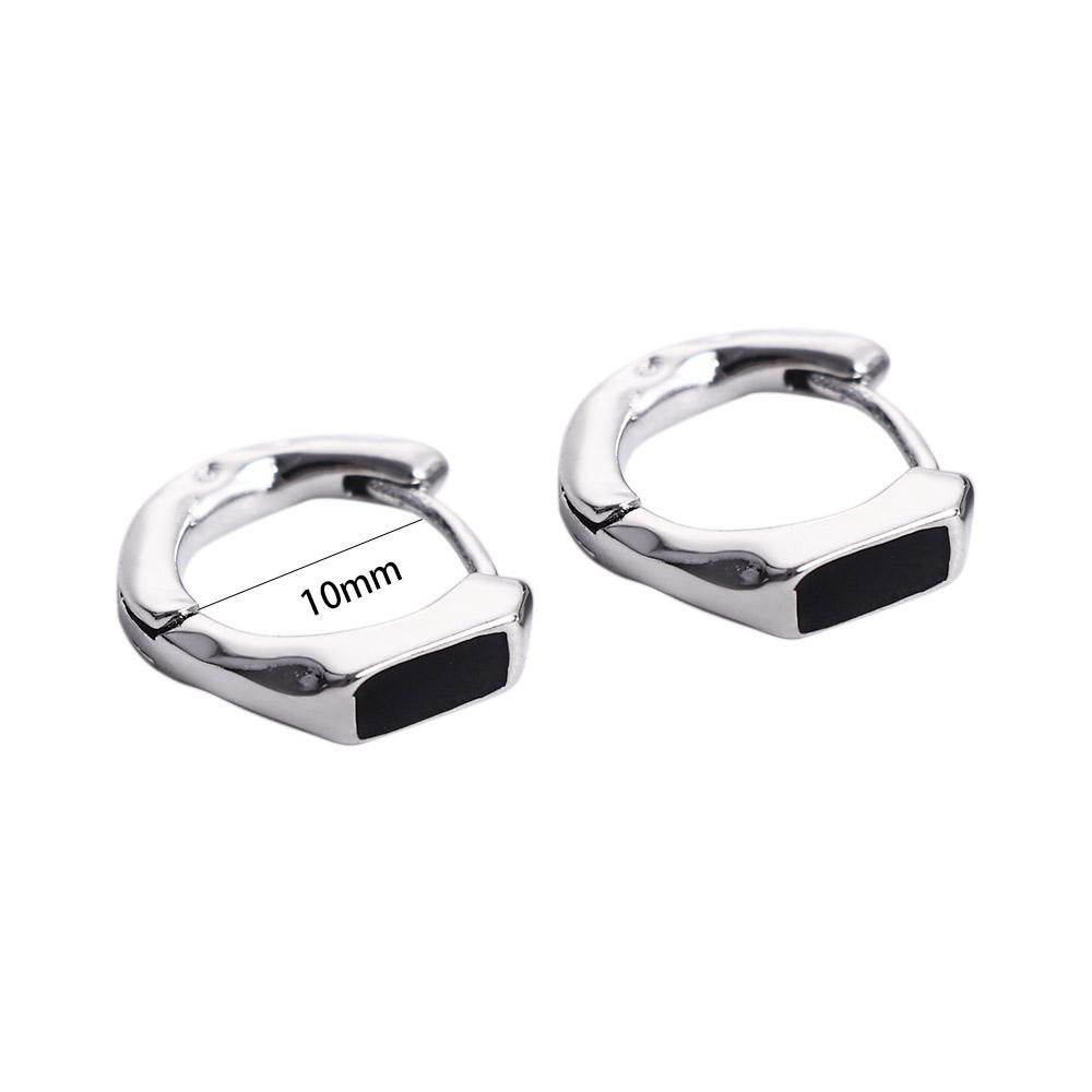 Punk Party Silver Plate Street Wear Men Hoop Earrings Korean Earrings Men Accessories Ear Buckle