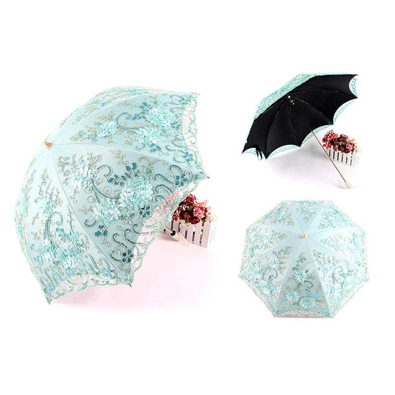 

Зонт с вышивкой Guofeng, солнцезащитный зонт, виниловый солнцезащитный зонт, погода и дождь, двойной складной зонт, фотография 30% off 21 inches