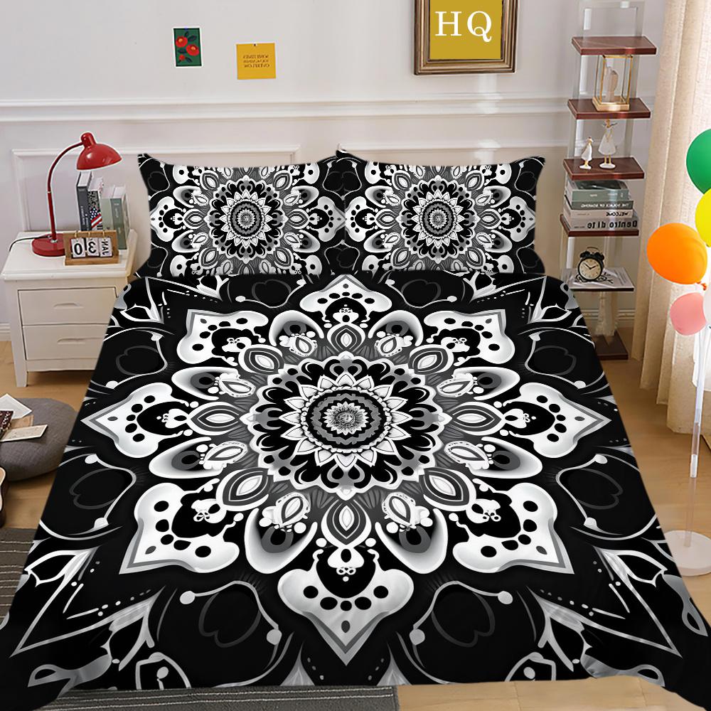 Bedding Set Cover 3D Mandala Printed Luxury Bedroom Decoration King Size Teens Duvet Cover Set