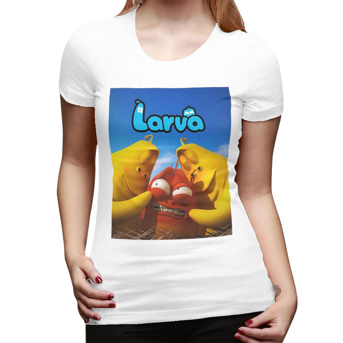 

Larva Yellow Red Funny Anime TShirt for Women Round Neck Streetwear T Shirts Womens Tees Short Summer Clothes Tops S