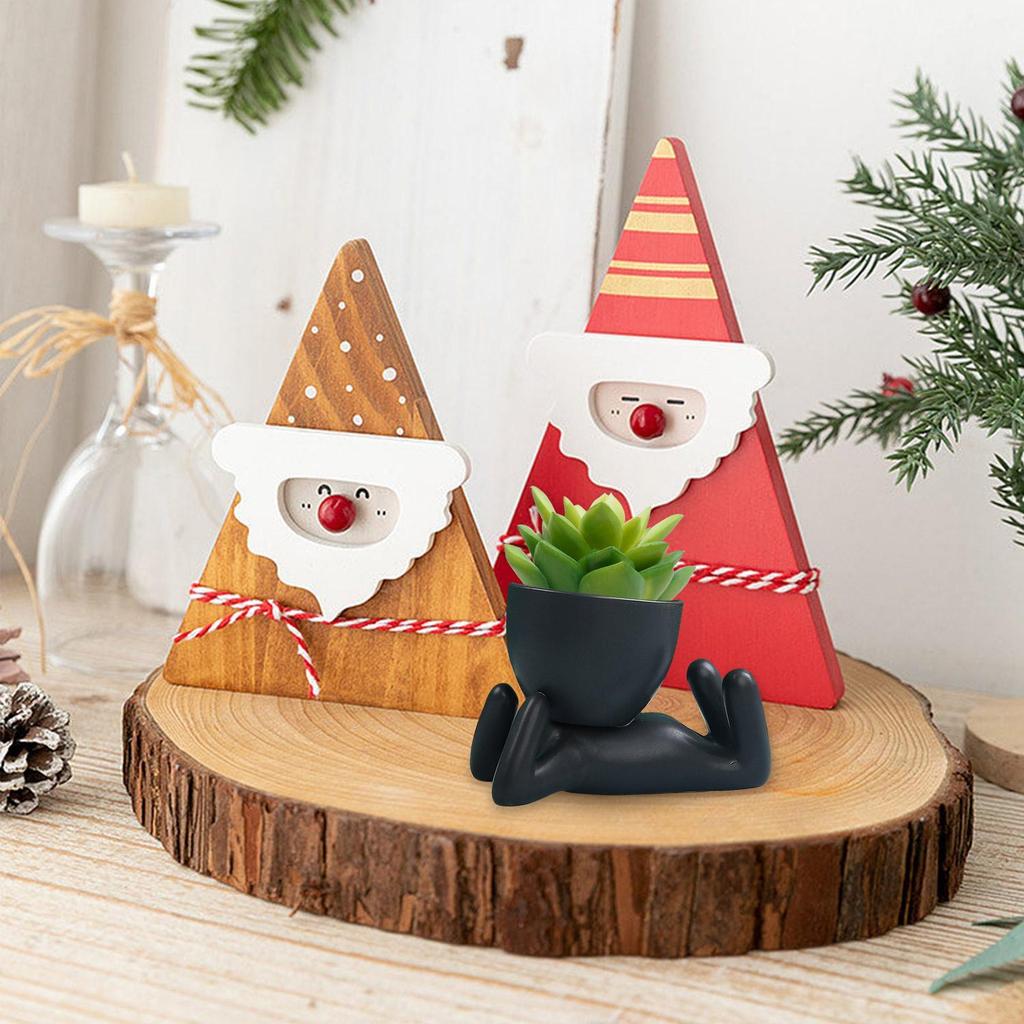 Face Flower Pot Head Planter Small Ceramic Pots For Indoor Plants With Drainage Reusable Human Shape Indoor Flower Planter Pot