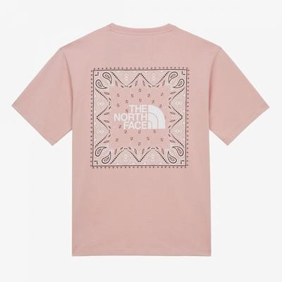 [norTh Face Official] NT7ur13c Men S Bandana ShorT Sleeve T ShirT Pale Pink