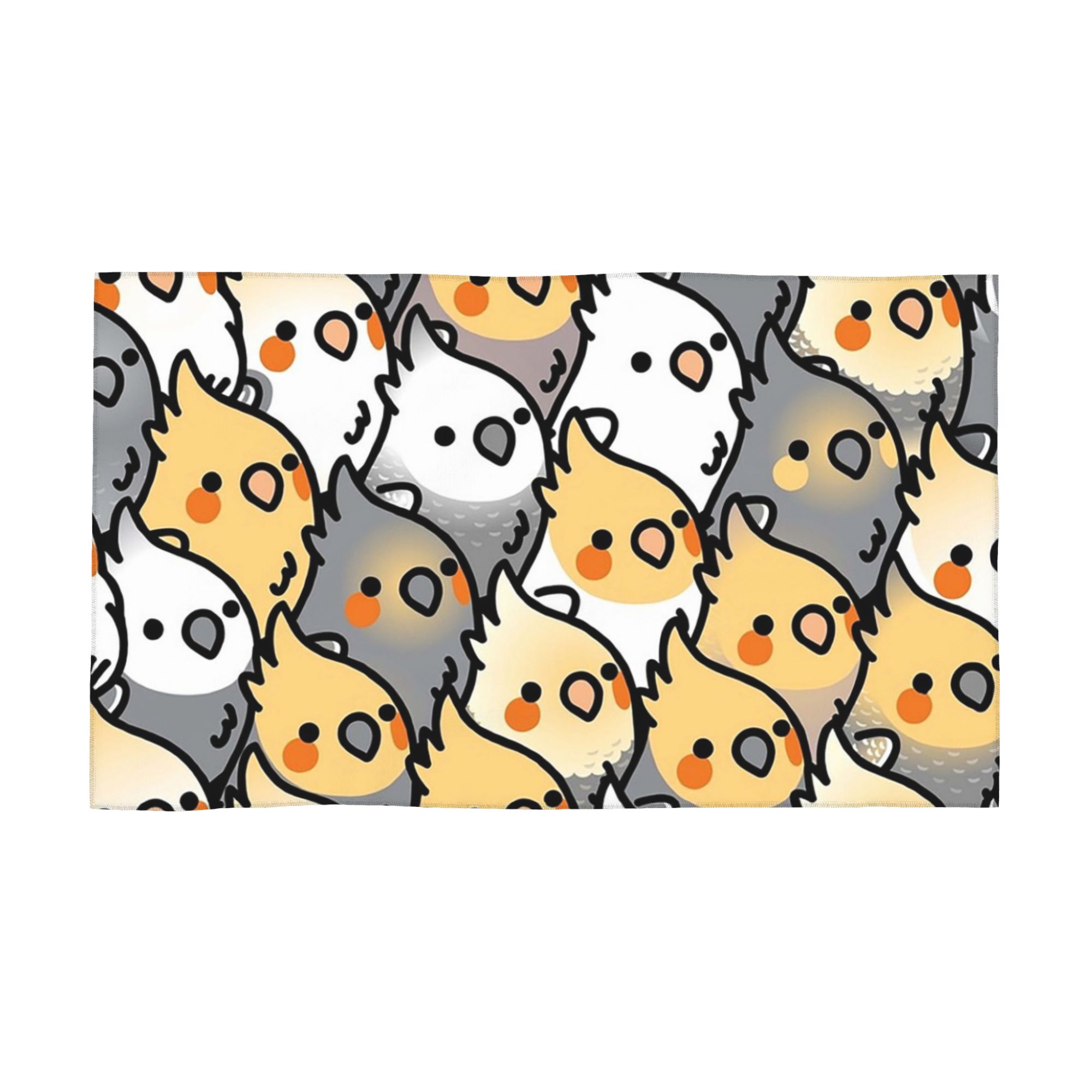 

Chubby Cockatiel Party Soft Face Towel Quick Dry Pool Bath Cotton Towels Breathable W30*H60(CM)